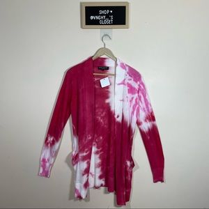 Central Park West Tie Dye Open Cardigan Sweater